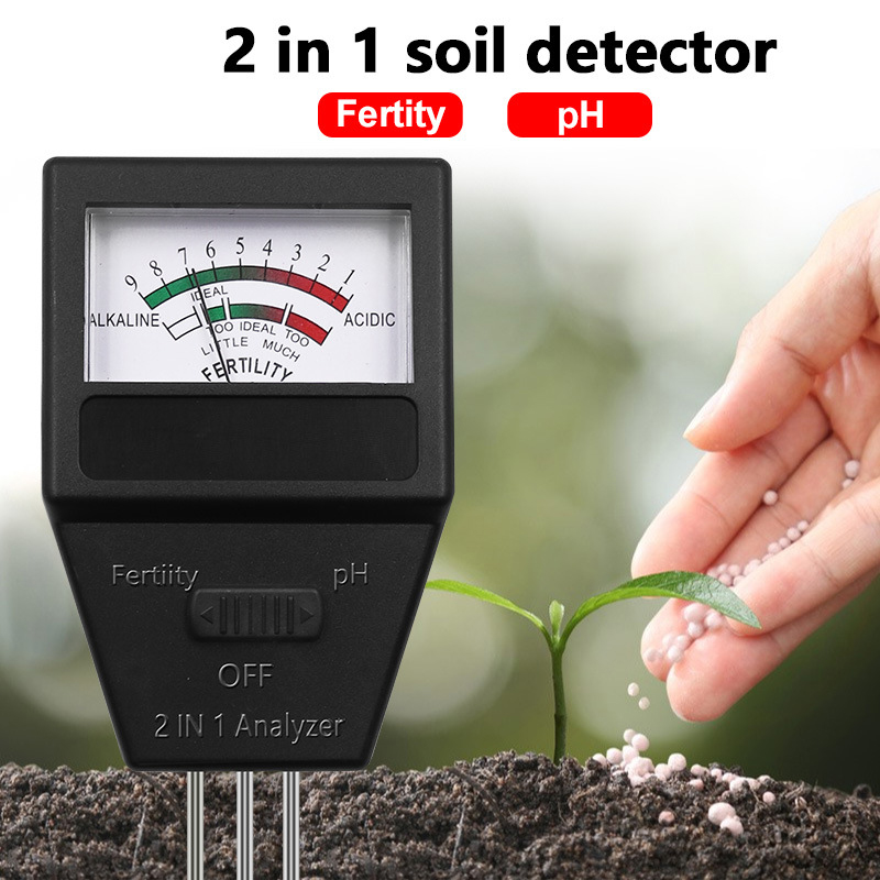 Ph Meter Digital Water Tester - 2 في 1 مقياس الخصوبة PH