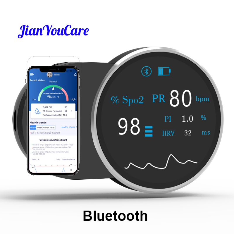 Pulse Oximeter Fingertip Rechargeable - JianYouCare قابل لإعادة الشحن usb بلوتوث