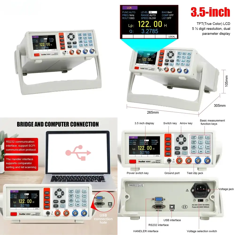 جهاز قياس LCR رقمي للمكتب لقيا - مراجعة Test Instruments وسعره